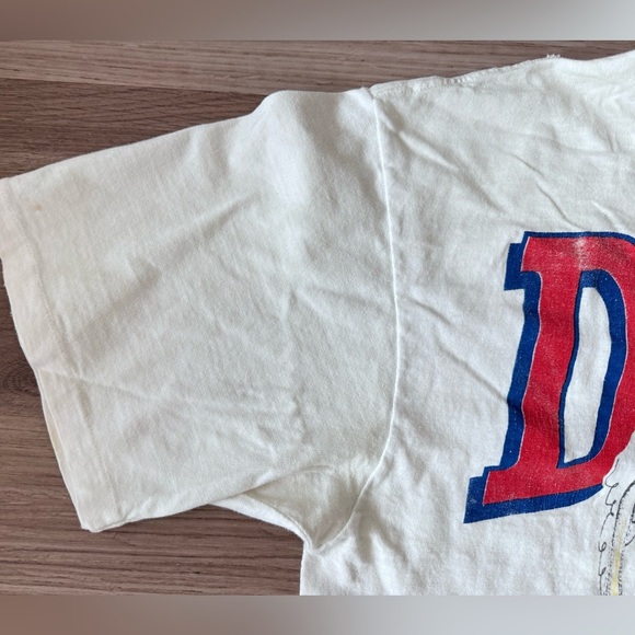 VINTAGE 90s LOS ANGELES L.A. DODGERS BASEBALL JACK DAVIS CARICATURE T-SHIRT XL - Picture 5 of 9